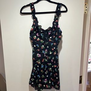 UNWORN ZARA float fruit and flower dress